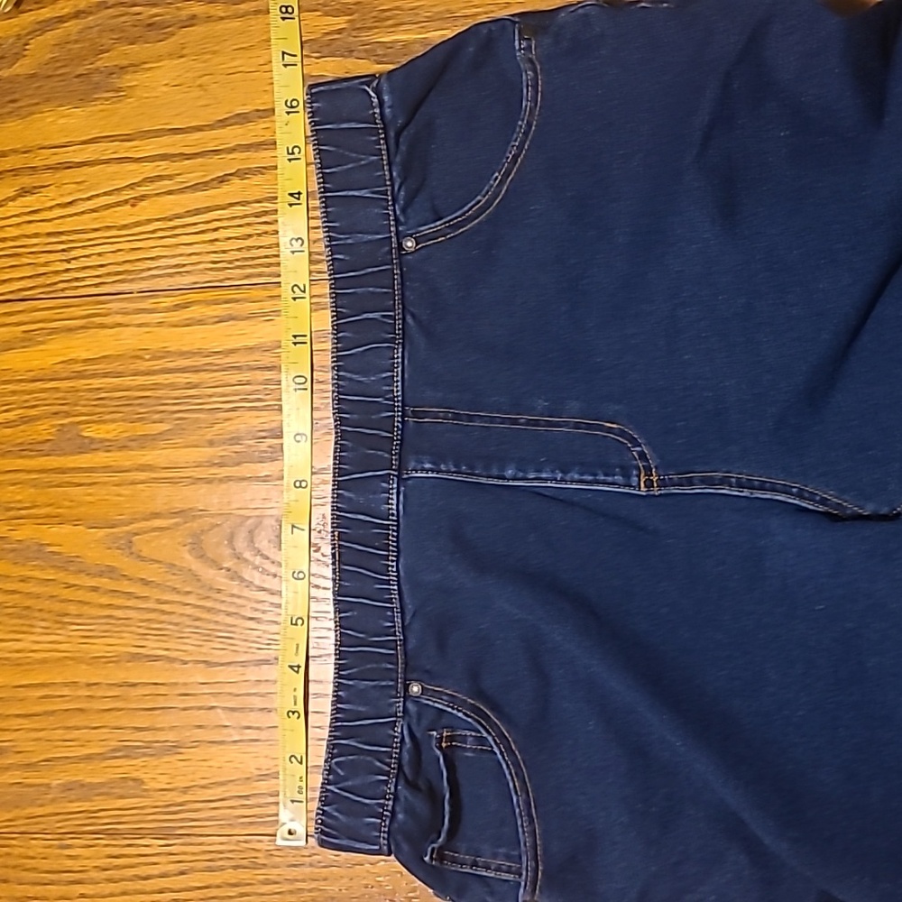 Catherines Knit Jean Pull-On in Blue and White - Size 0X 14/16W - Picture 5 of 8